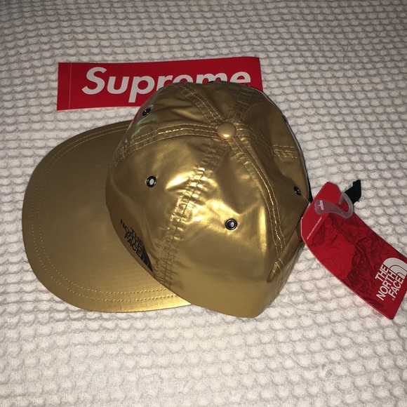 SUPREME X THE NORTH FACE TNF LIMITED EDITION UNISEX SNAPBACK GOLD FOIL HAT NWT ! - Picture 3 of 8